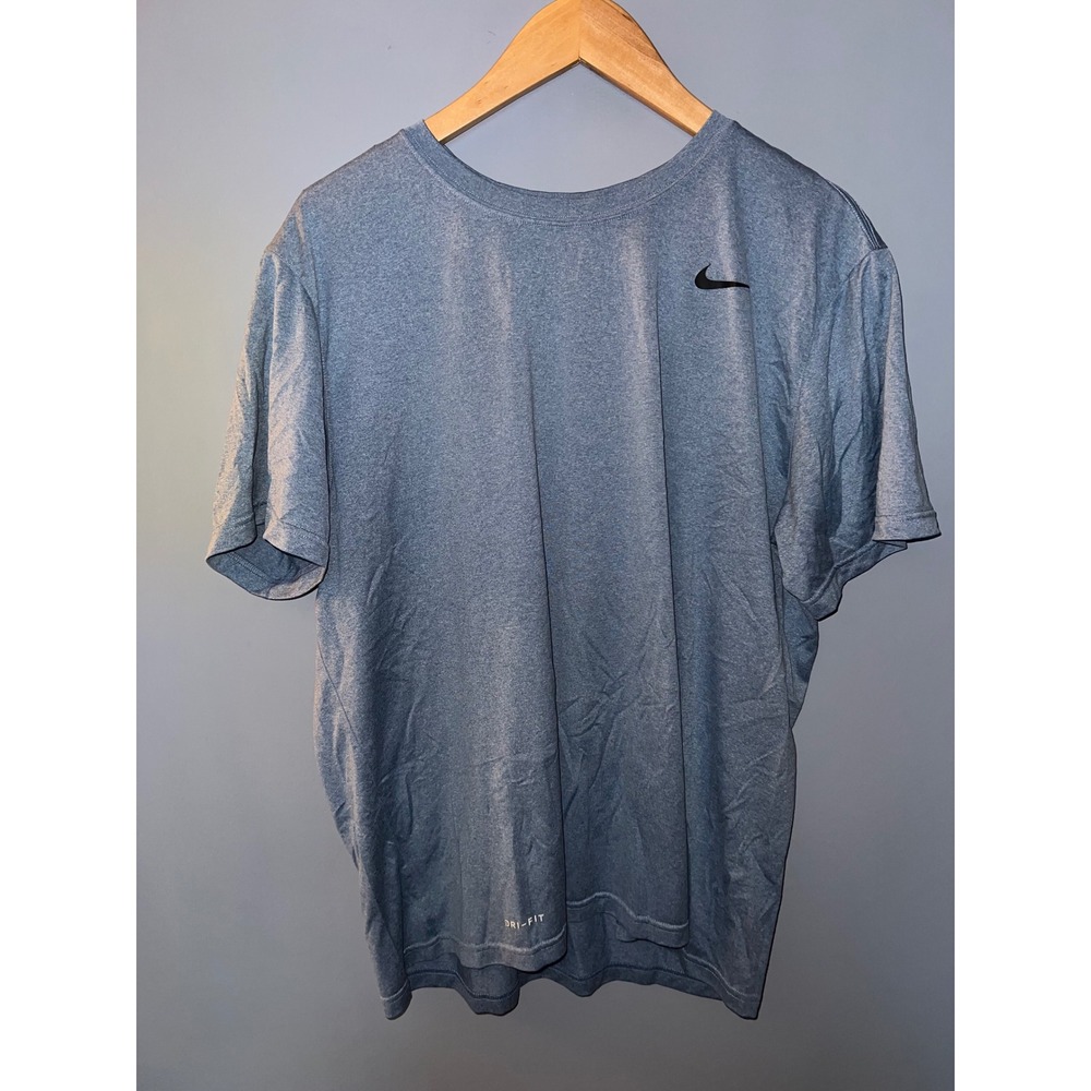 Nike Dri-FITโ Heather Blue Short Sleeve Performance Training T-Shirt Mens XL
